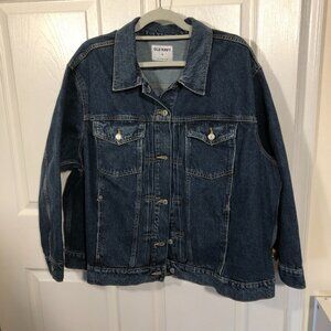 Old Navy women jeans Jacket, relaxed classic dark wash, size 3X
